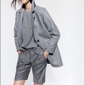J Crew City Chic Wool Bermuda Gray Short Size 0 Fall Season Must Have.